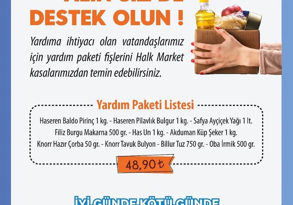 Bir koliyle sen de destek ol...