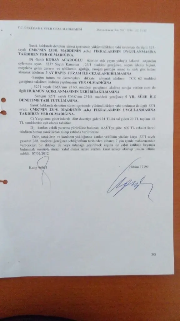 FETO çetesi yazarımız ve imtiyaz sahibimize ceza yağdırmışlardı!