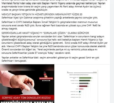Tunç Soyer’e yakın hesaplardan anket operasyonu
