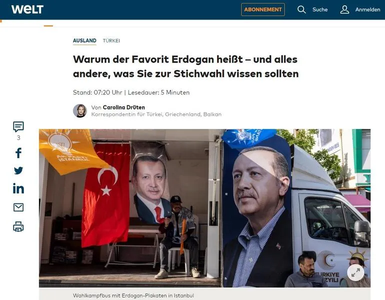 Dünyada manşetlerinde Türkiye seçimi